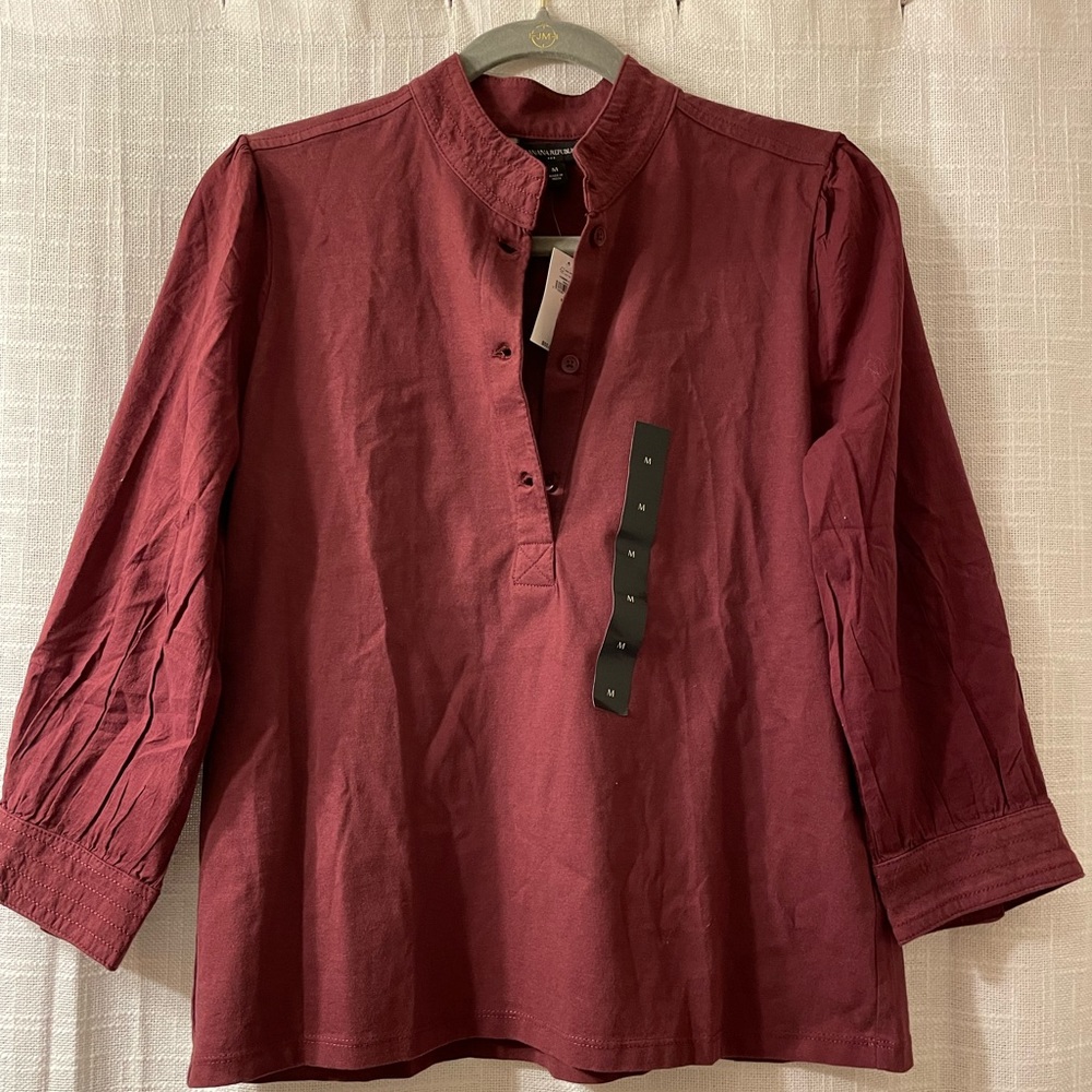 Banana Republic button placket top